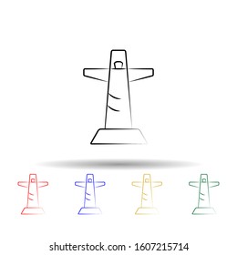 brazil multi color style icon. Simple thin line, outline vector of travel icons for ui and ux, website or mobile application