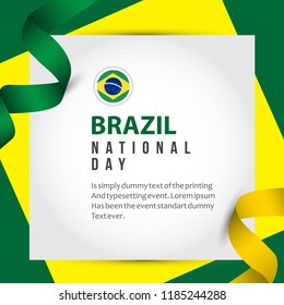 Brazil National Day Vector Template Design Illustration