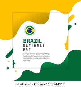 Brazil National Day Vector Template Design Illustration