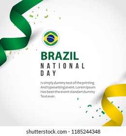 Brazil National Day Vector Template Design Illustration