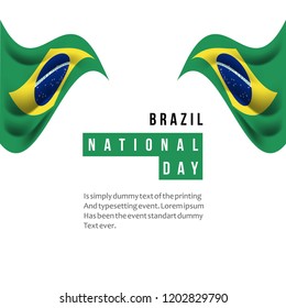 Brazil National Day Vector Template Design Illustration