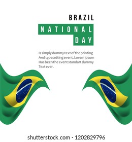 Brazil National Day Vector Template Design Illustration