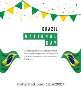 Brazil National Day Vector Template Design Illustration