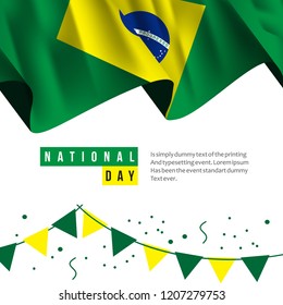 Brazil National Day Vector Template Design Illustration