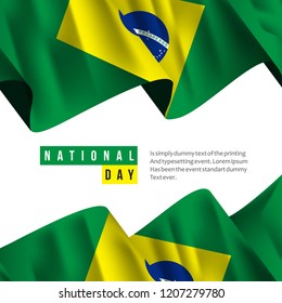 Brazil National Day Vector Template Design Illustration