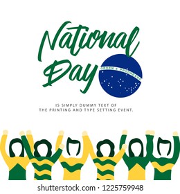 Brazil National Day Vector Template Design Illustration