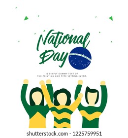 Brazil National Day Vector Template Design Illustration