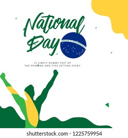 Brazil National Day Vector Template Design Illustration