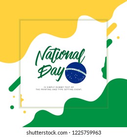 Brazil National Day Vector Template Design Illustration