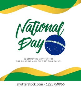 Brazil National Day Vector Template Design Illustration