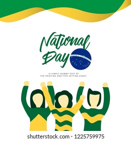 Brazil National Day Vector Template Design Illustration