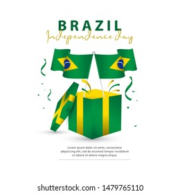 Brazil national day vector template. Design for advertising banner, greeting cards or print.