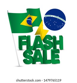 Brazil national day vector template. Design for advertising banner, greeting cards or print.