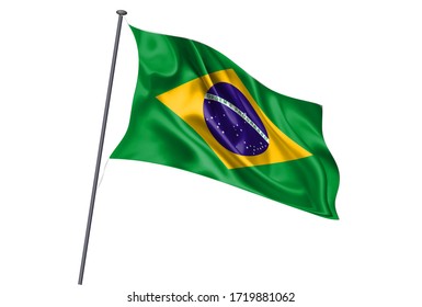 Icono del asta nacional de bandera de Brasil 