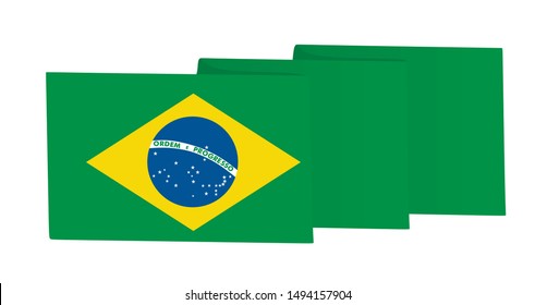 Brazil national flag. vector illustration