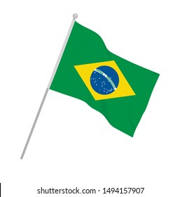 Brazil national flag. vector illustration