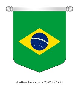 Brazil national hanging pennant flag