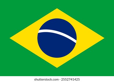 bandeira nacional simples do brasil, ilustração do vetor da bandeira do estado brasileiro