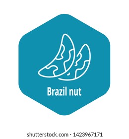 Brazil nut icon. Outline brazil nut vector icon for web design isolated on white background