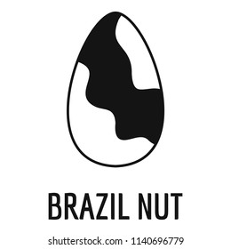 Brazil nut icon. Simple illustration of brazil nut vector icon for web design isolated on white background