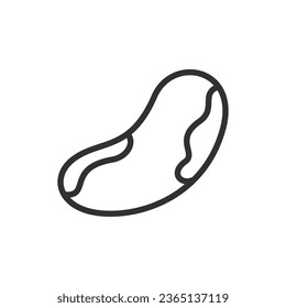 Brazil nut, linear icon. Line with editable stroke