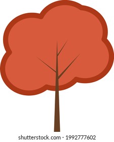 Árbol de nueces de Brasil, ilustración, sobre fondo blanco.