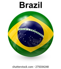 brazil official flag, button ball 