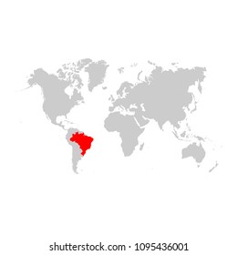 Brazil on world map