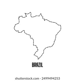 Brasilien-Übersichtskarte. Abstraktes Design, Vektorgrafik	