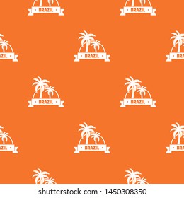 Brazil palm pattern vector orange for any web design best