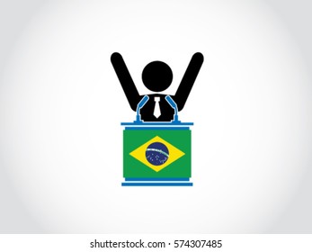 Brazil Podium Politician Win