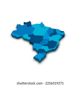 Mapa político de divisiones administrativas de Brasil