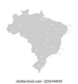 Brazil political map of administrative divisions