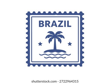 Brasilien-Briefmarke, Vektorsymbol auf weißem Hintergrund
Vektor-Briefmarke auf weißem Hintergrund