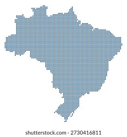 Brasil Mapa de Profesionales Punteados para Latina American Business y Análisis de Mercado. Brasil mapa punteado.