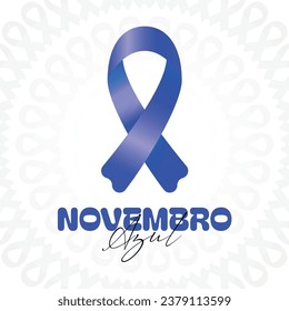 Brazil prostate cancer month novembro azul Blue November awareness  social media post template
