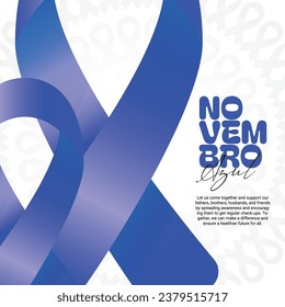 Brazil prostate cancer month novembro azul Blue November awareness  social media post template