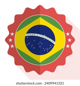 Brazil quality emblem, label, sign, button. Vector illustration.