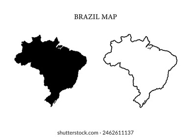 Brazil region country map vector