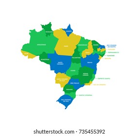 Brazil Regions Map