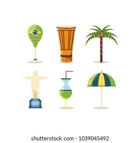 brazil related icons