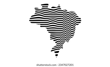 Brazil relief map, high quality vector