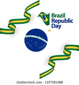 Brazil Republic Day Vector Template Design Illustration