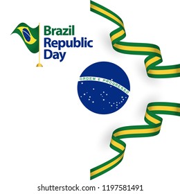 Brazil Republic Day Vector Template Design Illustration