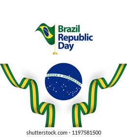Brazil Republic Day Vector Template Design Illustration