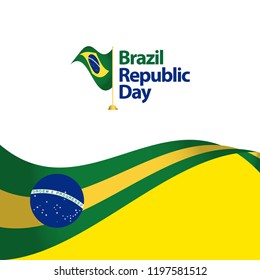 Brazil Republic Day Vector Template Design Illustration