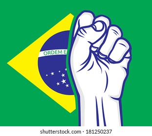 Brazil revolution fist