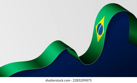 Brazil ribbon flag background. Element of impact for the use you want to make of it.