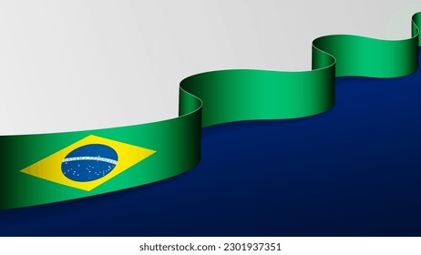 Brazil ribbon flag background. Element of impact for the use you want to make of it.