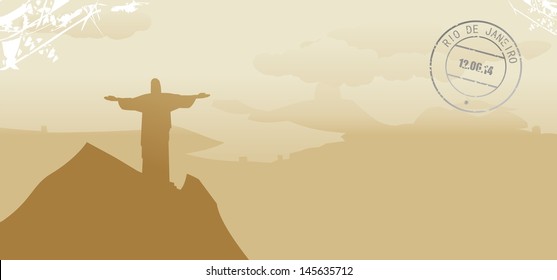 horizonte abstracto del río brasil de janeiro